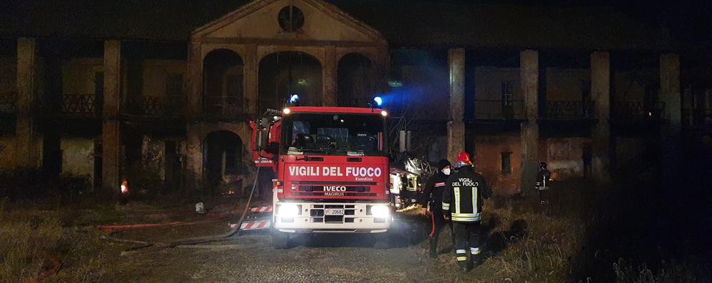 I vigili del fuoco alla Cavallera