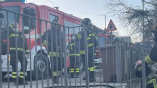 Incendio sottotetto Albiate (foto VvFf)