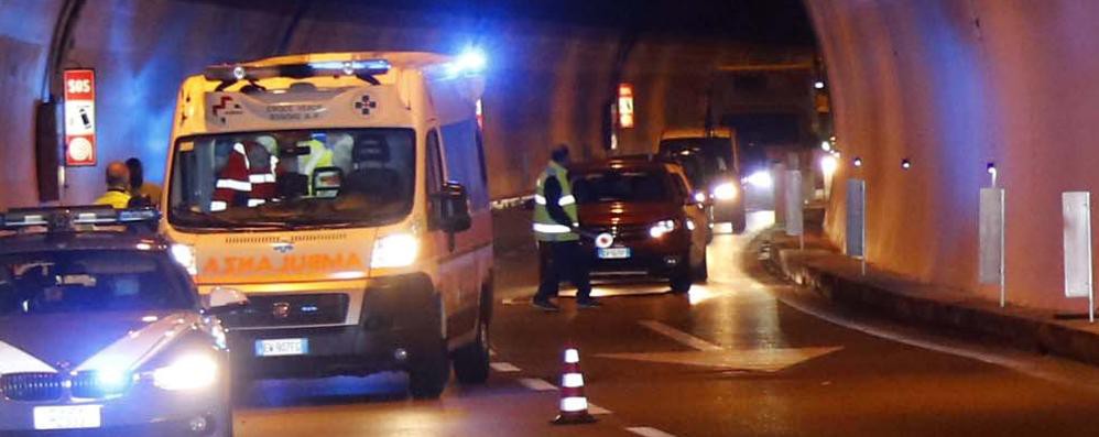Un incidente nella galleria del Monte Barro