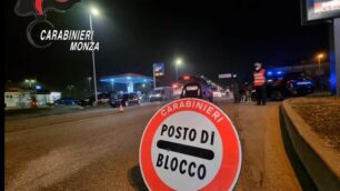 Posto di blocco carabinieri Seregno
