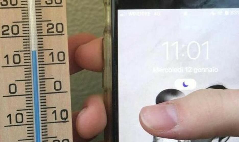 La temperatura registrata in una classe il 12 gennaio