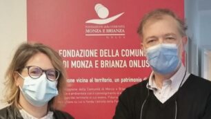 Marta Petenzi della Fondazione di Comunità e Marco Longoni di Re+Planet