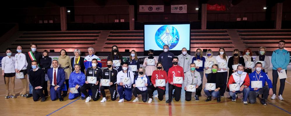 Alcune delle società sportive premiate al "Gran galà dello sport" di Seregno che si è svolto al palaSomaschini
