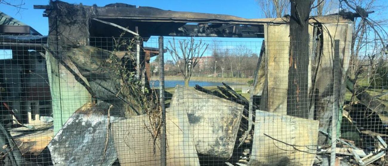 Laghetto Boascherona incendio magazzino