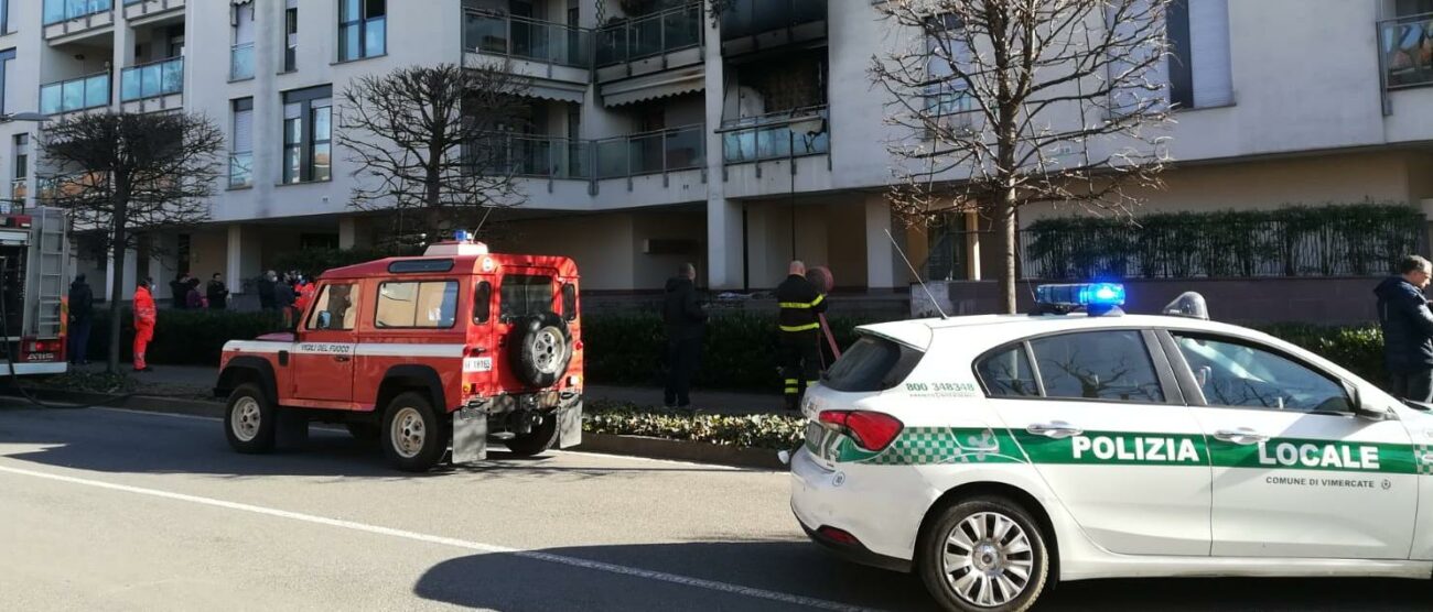 I soccorsi sul luogo dell’incendio