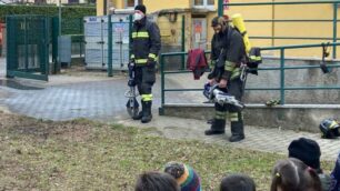 Vigili del fuoco a Lentate (foto Vigili del fuoco)