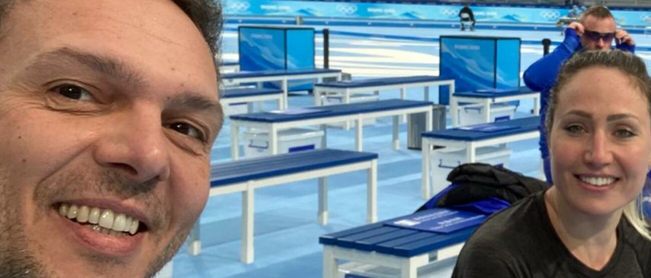 Luca Arosio durante gli allenamenti con la nazionale azzurra in Cina