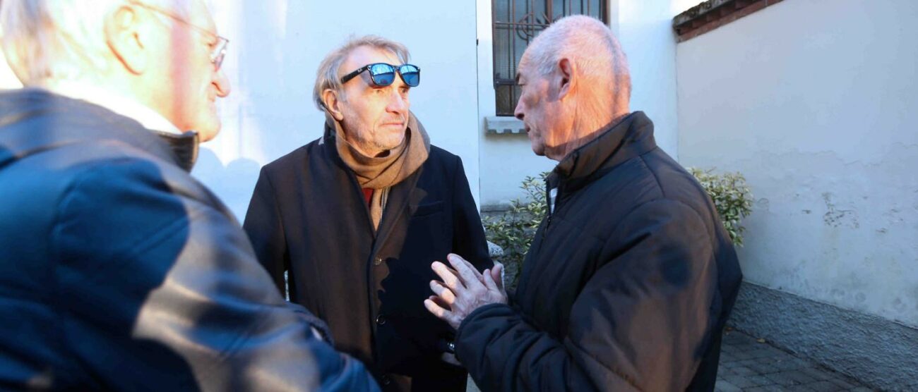 Pierluigi Frosio ai funerali di Gigi Radice nel 2018