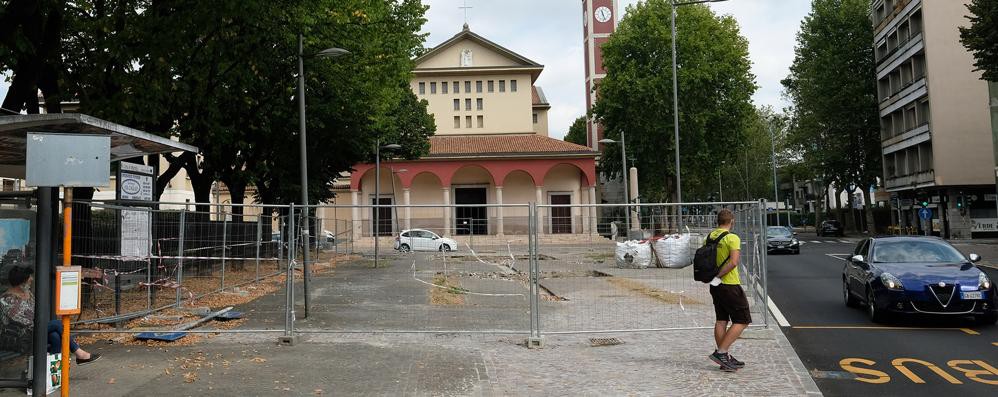 Monza, piazza Santa Caterina a settembre 2021