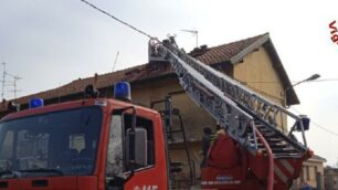 Incendio a Monza (foto Vigili del fuoco)