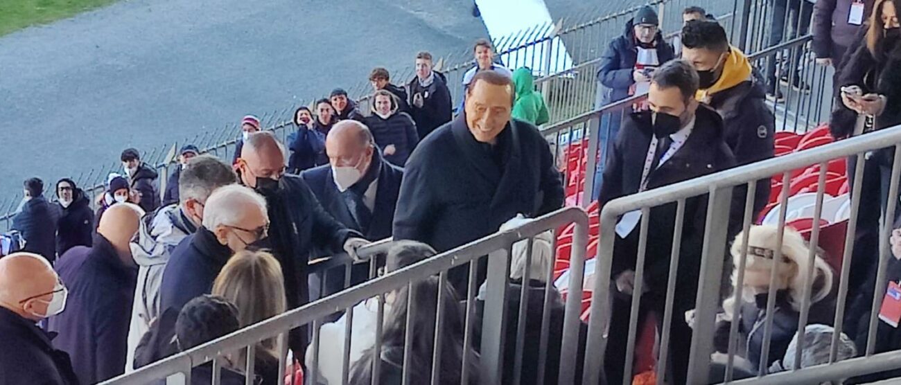 Silvio Berlusconi allo stadio