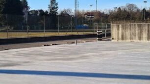 L’impianto per il padel in realizzazione a Sovico