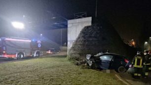 Monza incidente stradale viale Stucchi domenica 6 febbraio - foto Vigili del fuoco