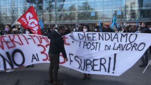 Presidio e corteo dei lavoratori Verti