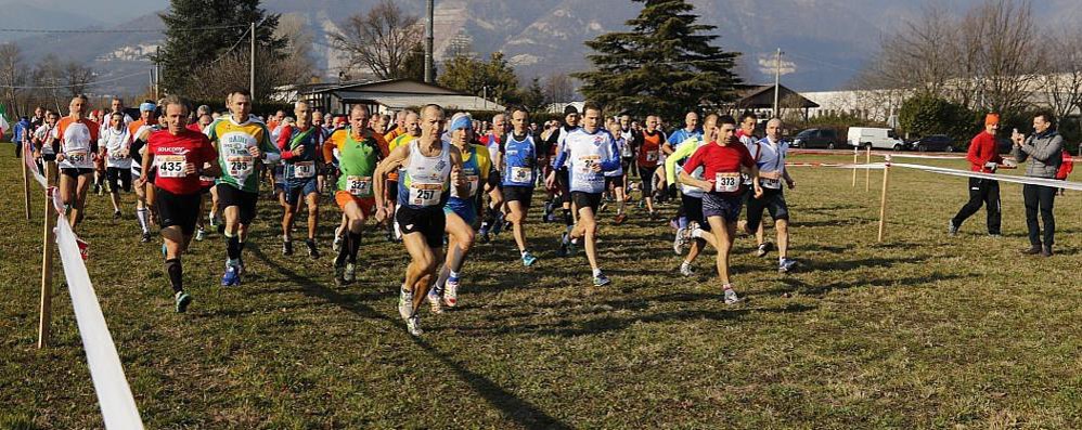 La partenza di una prova di cross al Brianzolo