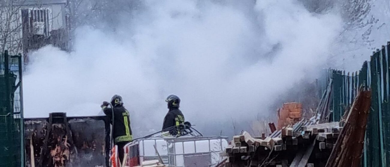 Incendio Albiate 14 febbraio