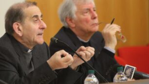 L’arcivescovo di Milano, monsignor Mario Delpini durante un precedente incontro con gli amministratori brianzoli