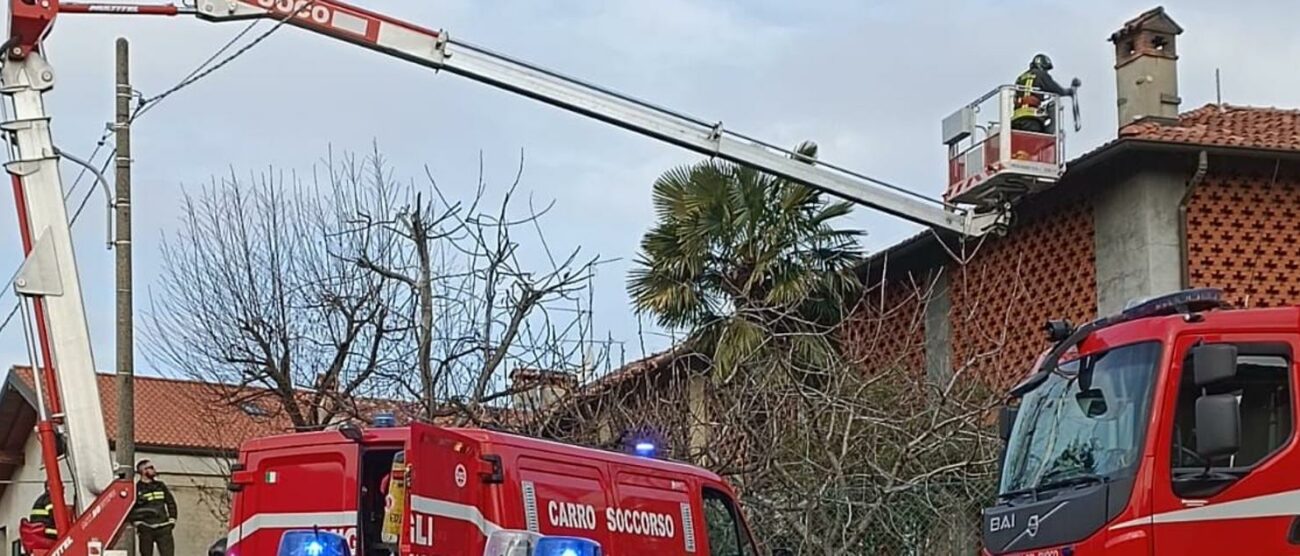 Besana in Brianza incendio canna fumaria