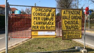 Lesmo Camparada Brianzacque cantiere viale Grigna