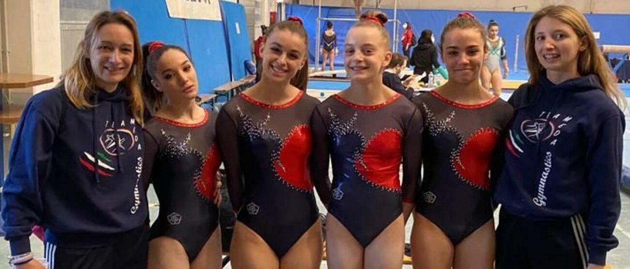 Il team femminile della Ginnastica Meda