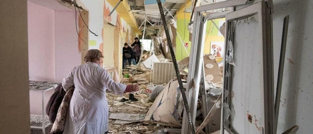 Scene di devastazioni in Ucraina