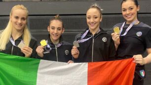 Ginnastica artistica Stoccarda: Martina Maggio seconda da destra