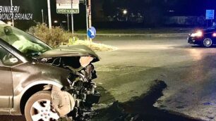 Incidente a Seregno in via Colzani (foto Carabinieri)