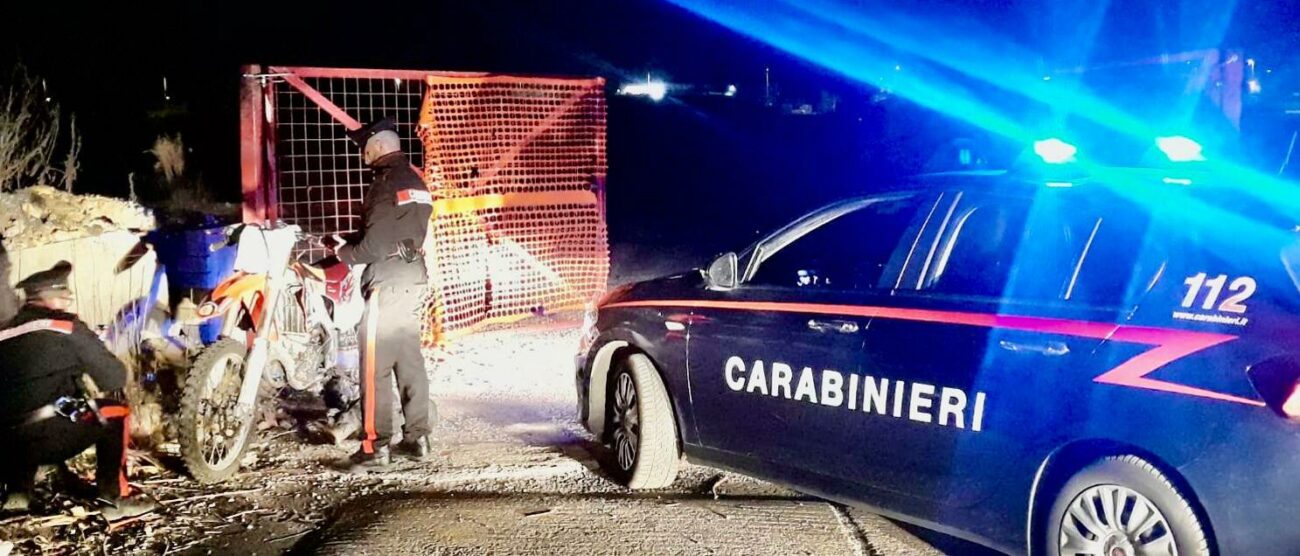 I carabinieri sul luogo dell’incidente