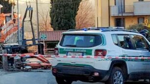 Il luogo dell’incidente sul lavoro a Besana