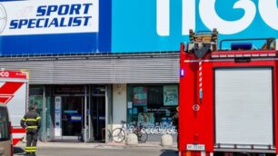 I vigili del fuoco sul posto a Meda