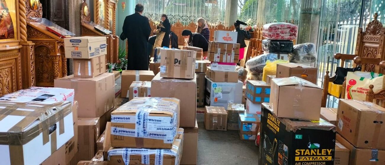 La raccolta di aiuti per l’Ucraina alla comunità ortodossa di Monza