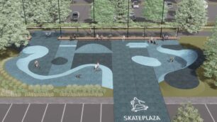 Il rendering dello skate park