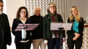 Riccardo Busetto, Chiara Consonni, Roberto Galliani,presidente comitato antifascista, Chicca Russo e l'assessore Federica Perelli