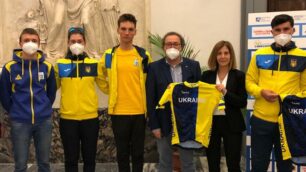 Alessandro Valente e la squadra ucraina