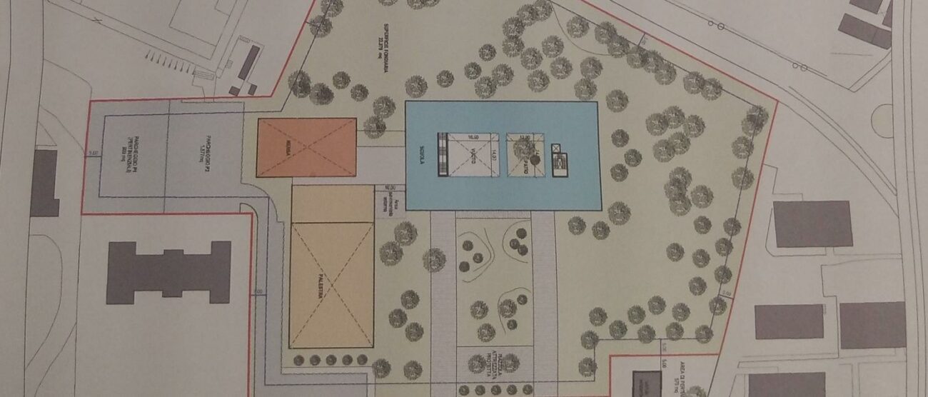 CONCOREZZO progetto nuova scuola via Ozanam. Pianta della nuova struttura