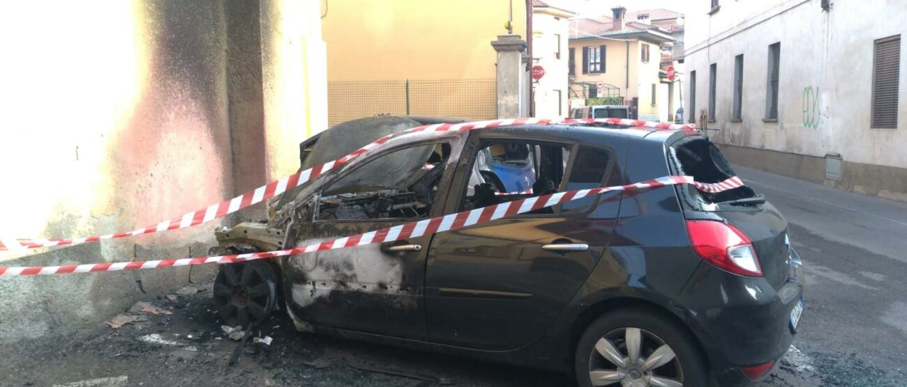 Giussano auto incendiate