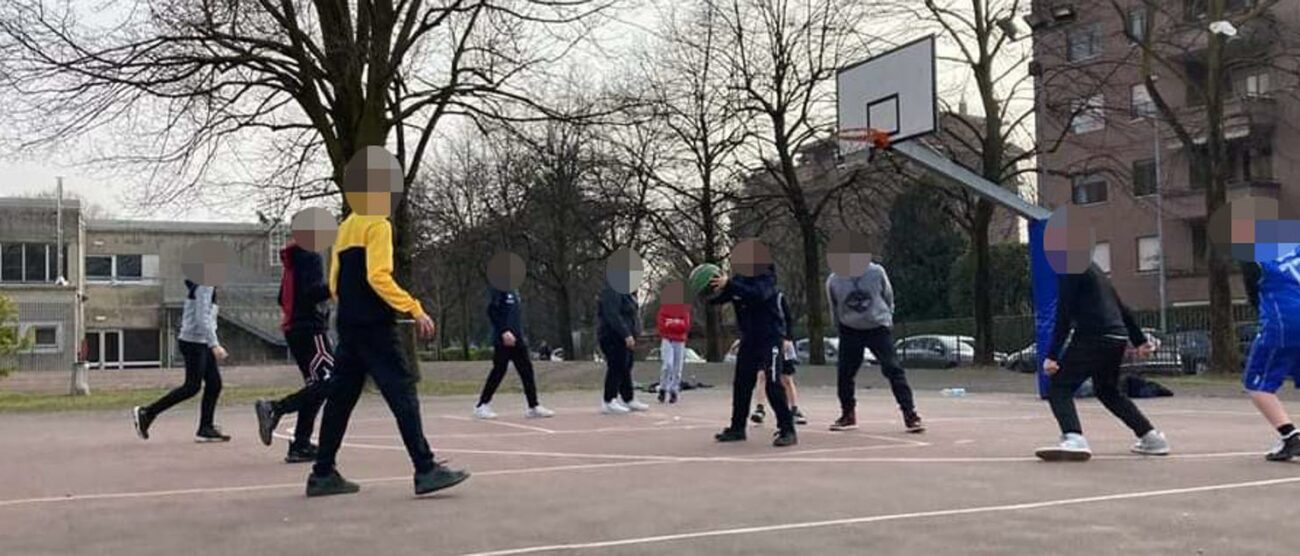 Monza campo basket scuola Sabin via Tazzoli