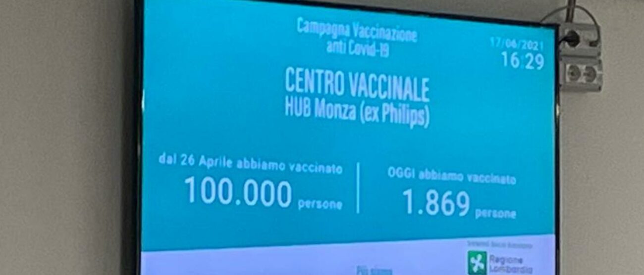 Monza, hub ex Philips 100mila vaccini