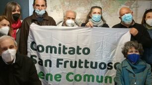 I componenti del comitato San Fruttuoso, primo a sinistra Giorgio Majoli