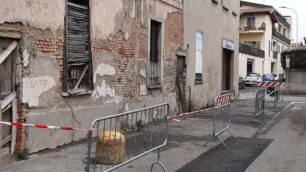 Dissesto Seregno via San Protaso (foto VvFf)