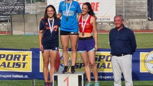 Atletica il podio di 400 metri Denise Rega