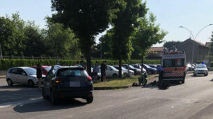 Seregno incidente auto moto via Monte Rosa Cfp Pertini