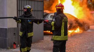 Vigili del fuoco a Carate Brianza