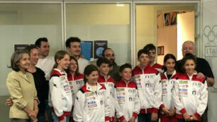 Il Team Brianza con la vicepresidente nazionale Coni Claudia Giordani