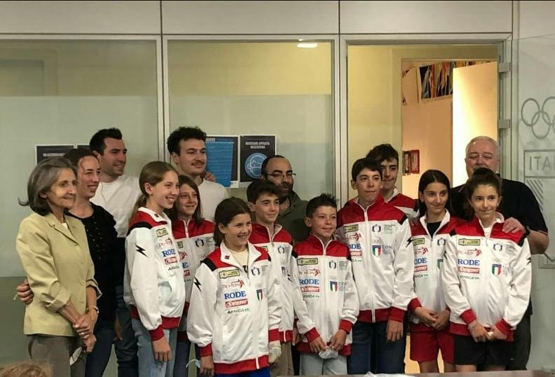 Il Team Brianza con la vicepresidente nazionale Coni Claudia Giordani