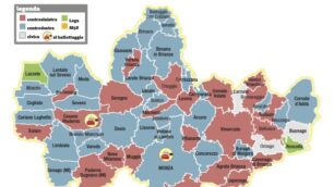 La mappa politica della Brianza