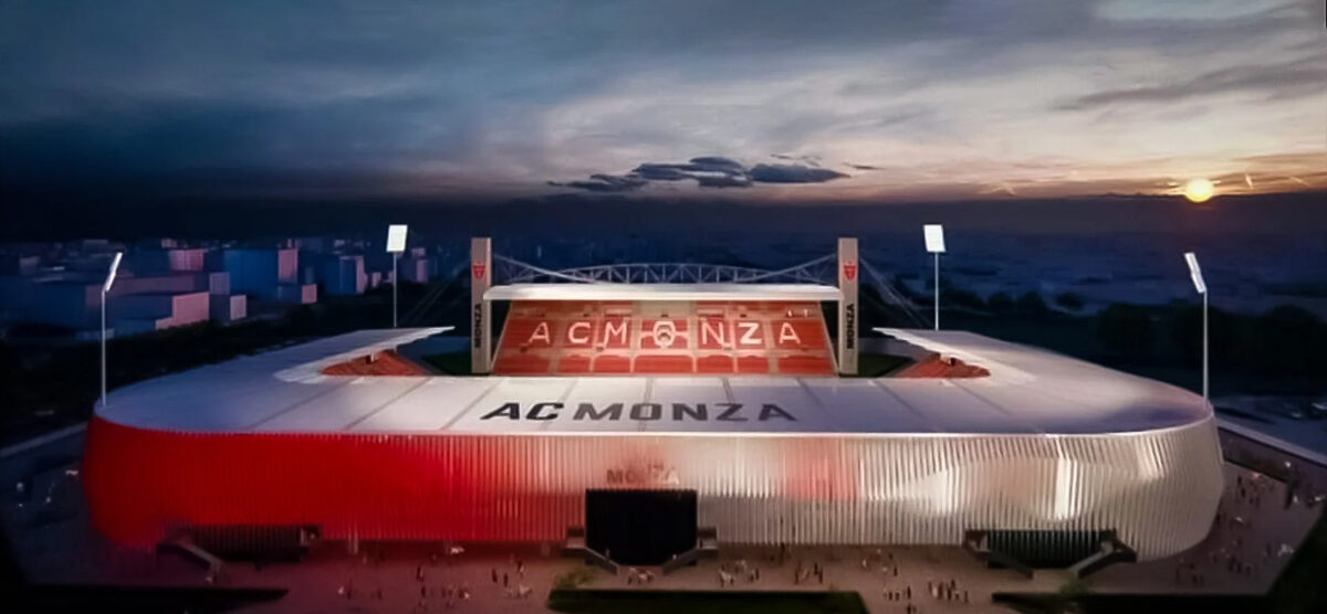 Monza in Serie A: uno dei rendering comparsi sui social