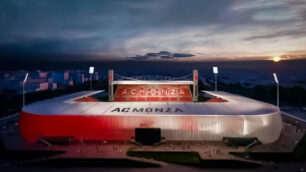 Monza in Serie A: uno dei rendering comparsi sui social