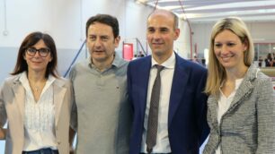 Il sindaco di Meda Santambrogio coi componenti della giunta riconfermati, new entry sarà Andrea Boga