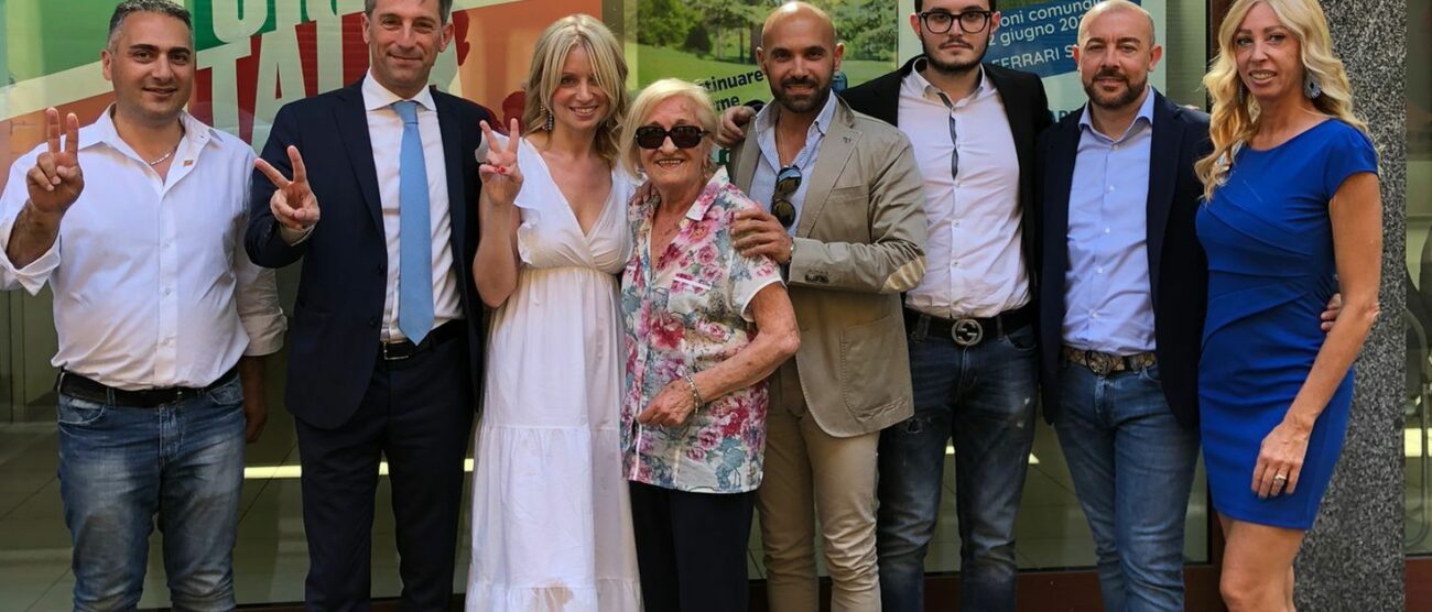 Fabrizio Sala ai festeggiamenti del centrodestra a Lentate